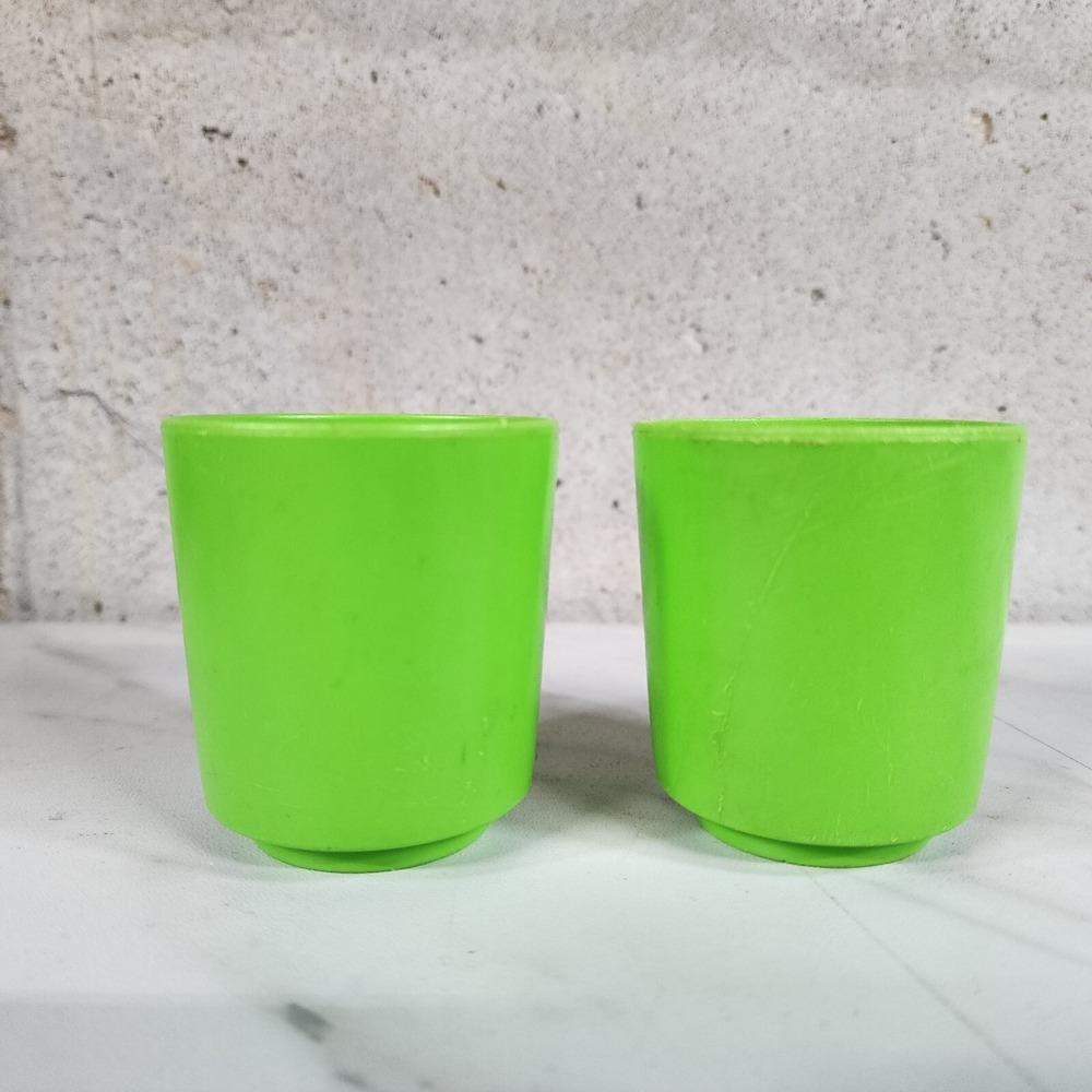 Vintage 1980s Fisher Price Fun With Food - Green Cup - 2.5 "‎ Inch